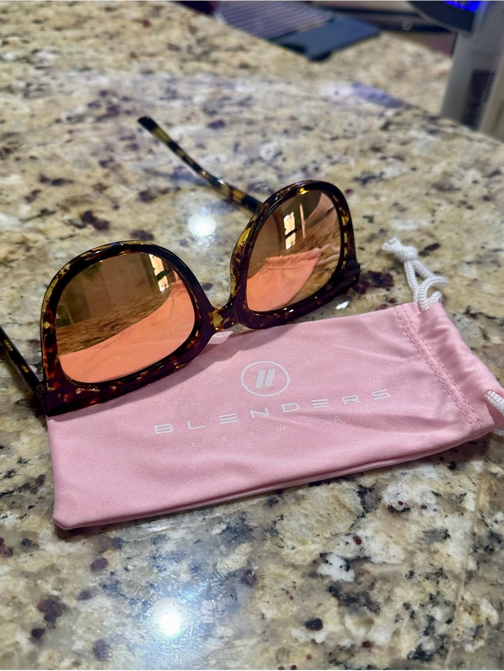 Pink Tortoiseshell Oversized Sunglasses